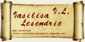 Vasilisa Lesendrić vizit kartica